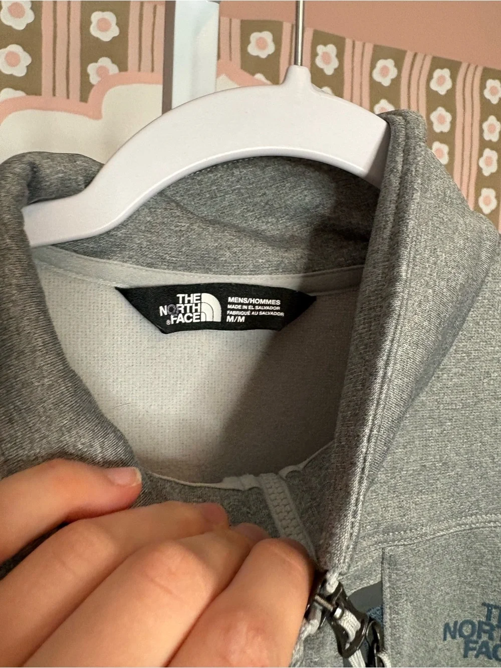 The North Face Men’s Heather Gray Half-Zip Pullover